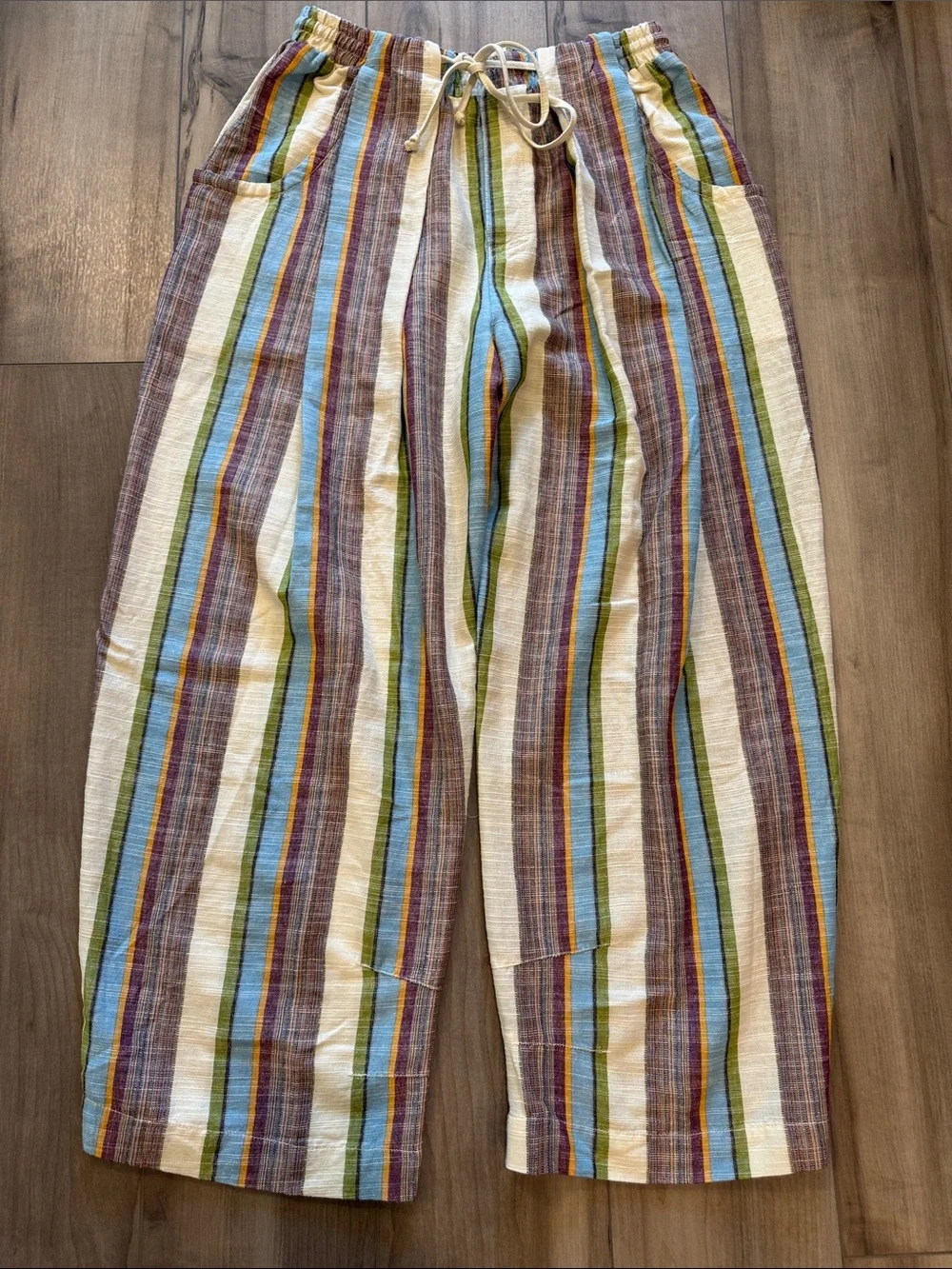 Free People Chambers Stripe  Wide Leg Drawstring Pants. New without tags. - Picture 6 of 13
